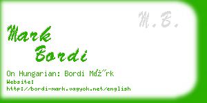 mark bordi business card